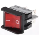 APEM Illuminated DPST On-Off On-Off Rocker Switch Panel 22 x 30 mm Melamine Housing 16A 250V AC 2641LP/2A23621L220V