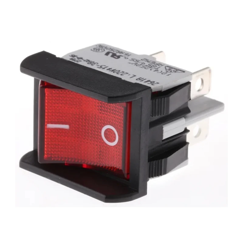 APEM Illuminated DPST On-Off On-Off Rocker Switch Panel 22 x 30 mm Melamine Housing 16A 250V AC 2641LP/2A23621L220V