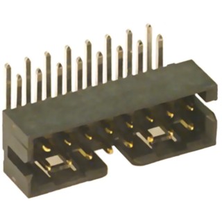 Molex Milli-Grid Series Right Angle Through Hole PCB Header, 20 Contacts, 2 mm Pitch, 2 Row, Shrouded 87833-2020