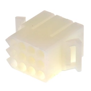 Molex Standard .093" Female Connector Housing, 5.03 mm Pitch, 12 Way, 3 Row Straight 03-09-1121