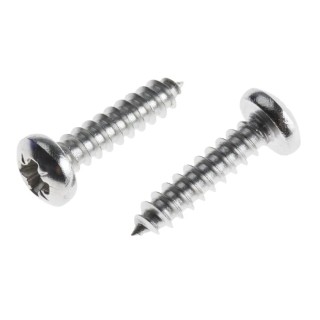RS PRO Stainless Steel Pan Head Pozidriv Self-Tapping Screw Thread Size 6 Length 16mm Grade A2 797-6119