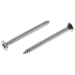 RS PRO Plain Stainless Steel Countersunk Head Pozidriv Self-Tapping Screw Length 50 mm Thread Size 10 Grade A2 797-6171