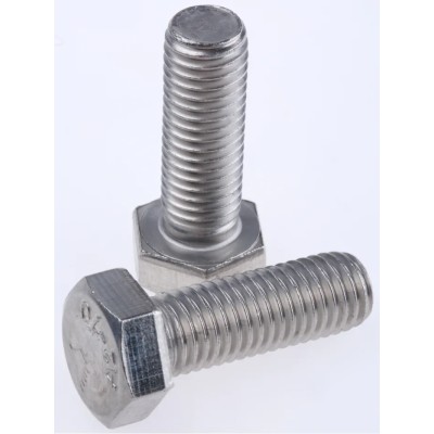 RS PRO Stainless Steel Hex Bolt Metric M12 x 35 mm Plain Finish A2 Grade DIN 933 797-6333