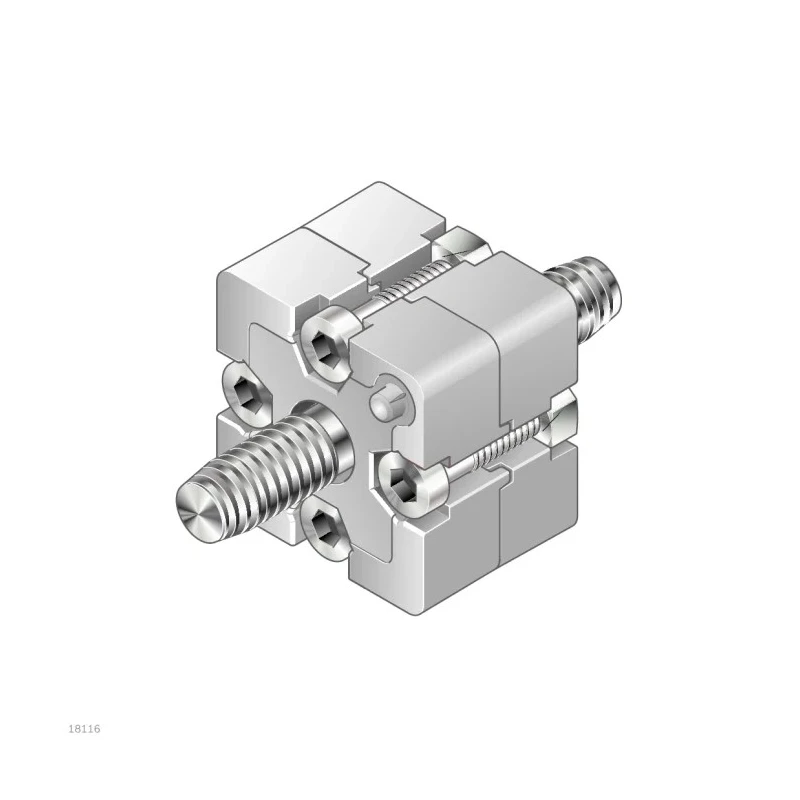 Bosch Rexroth M6, S12 End Connector Connecting Component Strut Profile 40 mm Groove Size 10 mm 3842532196