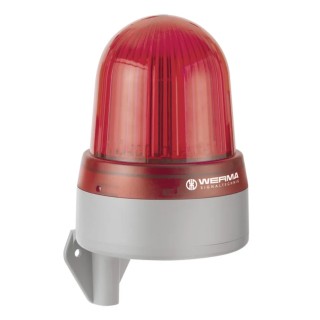 Werma 433 Series Red Sounder-Beacon Combination IP65 230V AC/DC Bracket 112 dB @ 1m Electronic 433.100.70