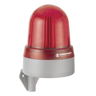 Werma 433 Series Red Sounder-Beacon Combination IP65 230V AC/DC Bracket 112 dB @ 1m Electronic 433.100.70