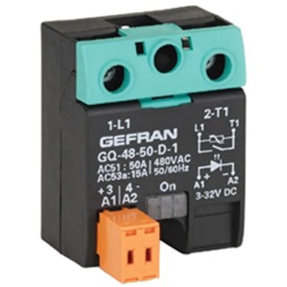 Gefran GQ Series Solid State Relay 50 A Load Surface Mount 600 V ac Load 32V dc Control F041269/ GQ-50-60-D-1-1
