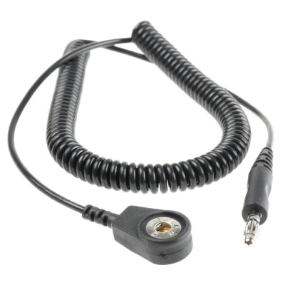 RS PRO ESD Grounding Cord Black 2m Compliant EN 61340-5-1 United Kingdom 798-9304