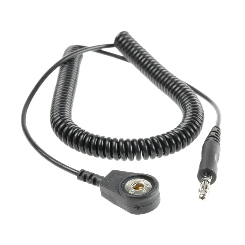 RS PRO ESD Grounding Cord Black 2m Compliant EN 61340-5-1 United Kingdom 798-9304