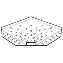 Legrand Light Duty 90° Flat Bend Pre-Galvanised Steel Cable Tray Accessory 100mm Width 12mm Depth SSB100PG