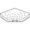 Legrand Light Duty 90° Flat Bend Pre-Galvanised Steel Cable Tray Accessory 100mm Width 12mm Depth SSB100PG