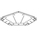 Legrand Medium Duty 90° Flat Bend Pre-Galvanised Steel Cable Tray Accessory 50mm Width 25mm Depth MRFB50PG
