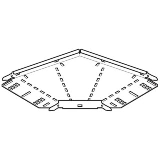 Legrand Medium Duty 90° Flat Bend Pre-Galvanised Steel Cable Tray Accessory 50mm Width 25mm Depth MRFB50PG