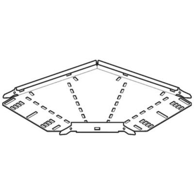 Legrand Medium Duty 90° Flat Bend Pre-Galvanised Steel Cable Tray Accessory 50mm Width 25mm Depth MRFB50PG
