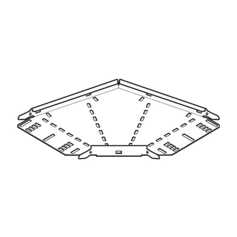 Legrand Medium Duty 90° Flat Bend Pre-Galvanised Steel Cable Tray Accessory 50mm Width 25mm Depth MRFB50PG
