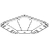 Legrand Medium Duty 90° Flat Bend Pre-Galvanised Steel Cable Tray Accessory 50mm Width 25mm Depth MRFB50PG