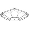 Legrand Heavy Duty 90° Flat Bend Hot Dipped Galvanised Steel Cable Tray Accessory 150mm Width 50mm Depth SRFB150G