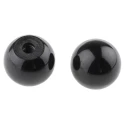 RS PRO Black Duroplast Phenolic Ball Clamping Knob, Threaded Hole, 25 mm Diameter, 23 mm Thread Length 686-020