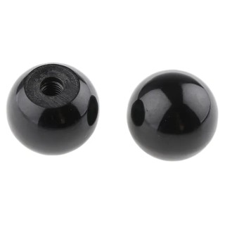 RS PRO Black Duroplast Phenolic Ball Clamping Knob, Threaded Hole, 25 mm Diameter, 23 mm Thread Length 686-020