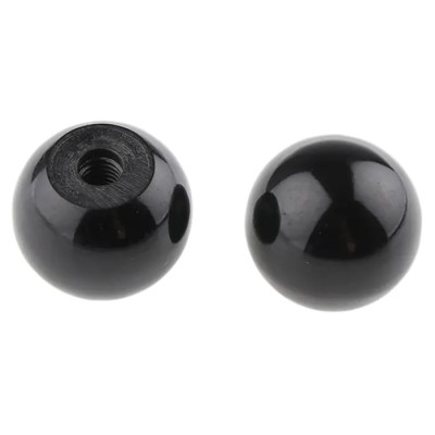 RS PRO Black Duroplast Phenolic Ball Clamping Knob, Threaded Hole, 25 mm Diameter, 23 mm Thread Length 686-020