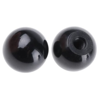 RS PRO Black Duroplast Ball Clamping Knob Threaded Hole 19 mm Diameter 686-014