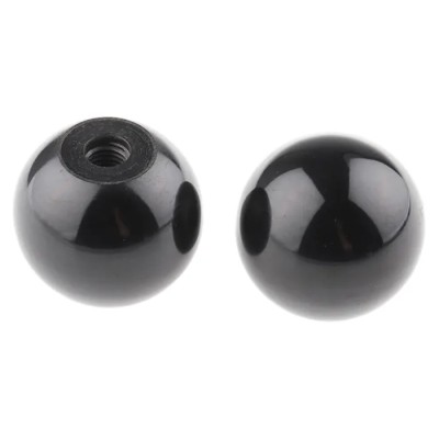 RS PRO Black Duroplast Ball Clamping Knob M10 Threaded Hole Black Body Diameter 44 mm 686-058