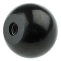 RS PRO Black Duroplast Ball Clamping Knob M10 Threaded Hole Black Body Diameter 44 mm 686-058