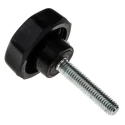 RS PRO Black Phenolic Multiple Lobes Clamping Knob M6 Threaded Stud 32mm Diameter 30mm Thread Length 686-109