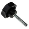 RS PRO Black Phenolic Multiple Lobes Clamping Knob M6 Threaded Stud 32mm Diameter 30mm Thread Length 686-109
