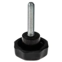 RS PRO Black Phenolic Multiple Lobes Clamping Knob M6 Threaded Stud 32mm Diameter 30mm Thread Length 686-109