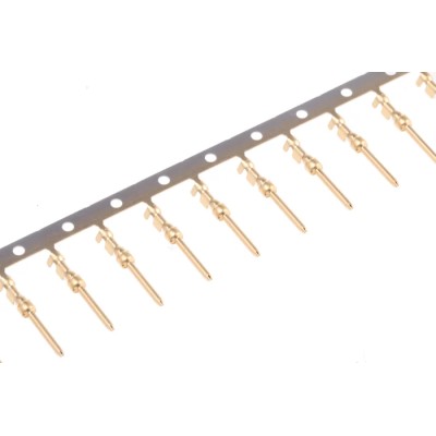 TE Connectivity AMPLIMITE HDP-20 Series Size 20 Male Crimp D-Sub Connector Contact Gold over Nickel Pin 24 AWG 66506-3