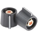 Sifam 21.5 mm Knob Diameter Black Nylon Potentiometer Knob for 6 mm Circular Shaft SP211 006 BLACK