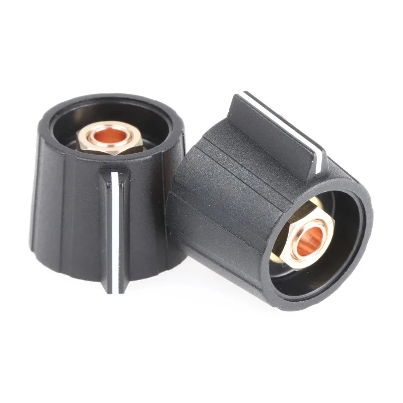 Sifam 21.5 mm Knob Diameter Black Nylon Potentiometer Knob for 6 mm Circular Shaft SP211 006 BLACK