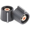 Sifam 21.5 mm Knob Diameter Black Nylon Potentiometer Knob for 6 mm Circular Shaft SP211 006 BLACK