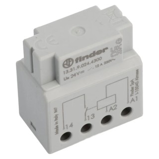 Finder Switch Box Power Relay 24V DC Coil Voltage 12A Switching Current SPST 13.31.9.024.4300
