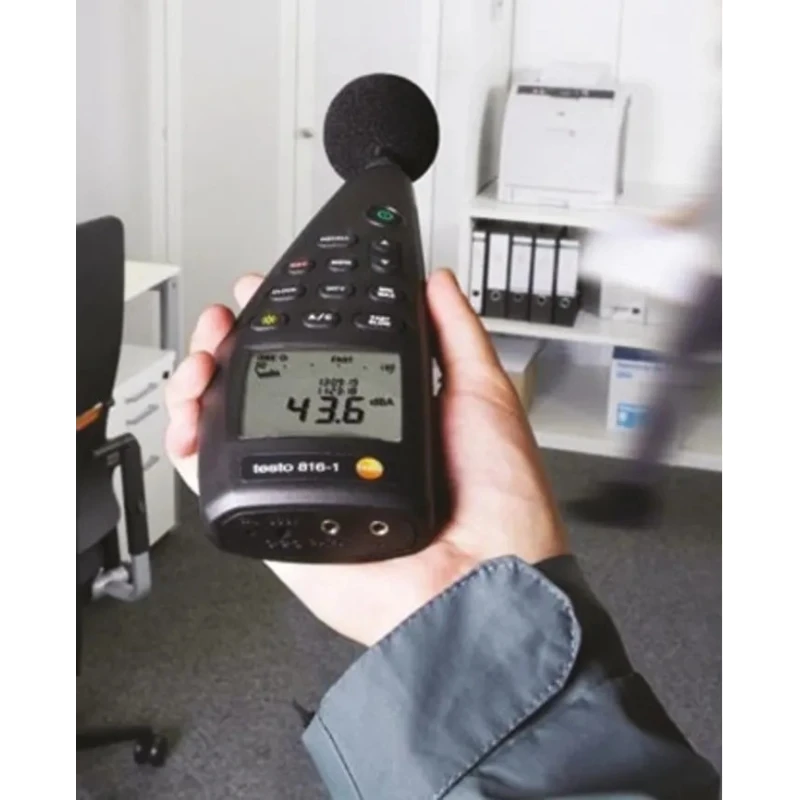 Testo Data Logging Sound Level Meter 30 dB to 130 dB, 8 kHz Maximum Frequency, IEC 61672-1 Class 2 0563 8170
