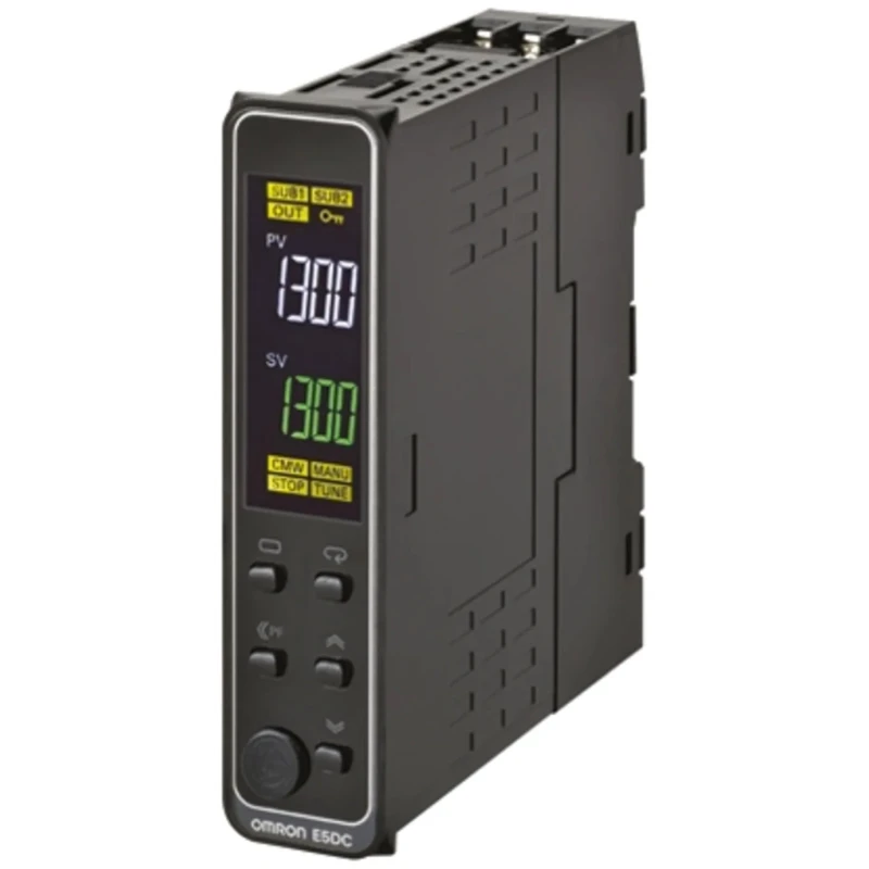 Omron DIN Rail PID Temperature Controller 4 Input, 2 Output SSR Solid State Relay Logic 100V ac 240V ac On-Off E5DC
