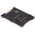 Molex 6 Way Push-Push SIM Memory Card Connector, Solder, Surface Mount, Gold Plated Copper Alloy Contacts 47553-1001