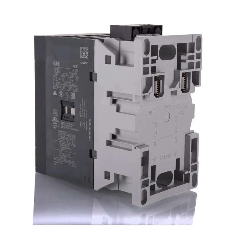ABB AF80 Contactor, 3-Pole, 125 A, 37 kW, Coil Voltage 20V DC and 60V DC, 3 NO, 690V AC AF80