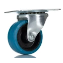RS PRO Swivel Castor 90 kg Load Capacity 75 mm Wheel Diameter Rubber Wheel Pressed Steel Frame Bright Zinc Finish 687-310