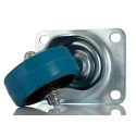 RS PRO Swivel Castor 90 kg Load Capacity 75 mm Wheel Diameter Rubber Wheel Pressed Steel Frame Bright Zinc Finish 687-310