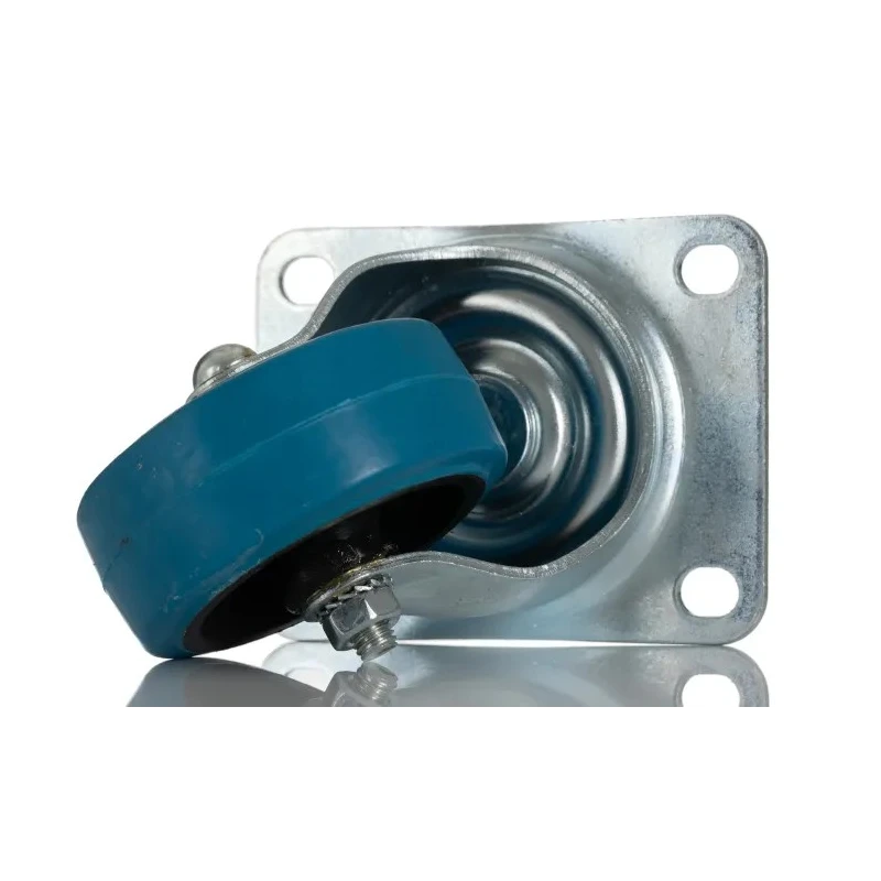 RS PRO Swivel Castor 90 kg Load Capacity 75 mm Wheel Diameter Rubber Wheel Pressed Steel Frame Bright Zinc Finish 687-310