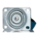 RS PRO Swivel Castor 90 kg Load Capacity 75 mm Wheel Diameter Rubber Wheel Pressed Steel Frame Bright Zinc Finish 687-310
