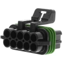 Delphi Metri-Pack 150 Automotive Connector Female Black Cable 10 Way Crimp Termination 12065425