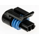 Delphi Metri-Pack 150.2 Pull-To-Seat Automotive Connector Female Black Cable 2 Contact 14A Crimp Termination 12162193