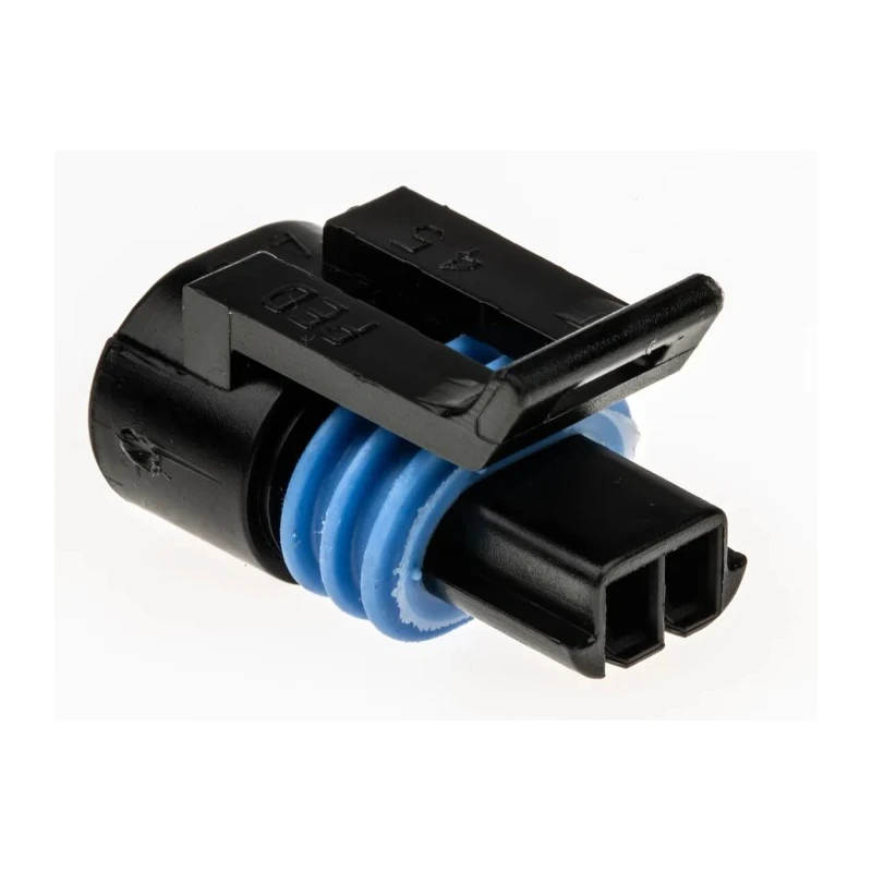Delphi Metri-Pack 150.2 Pull-To-Seat Automotive Connector Female Black Cable 2 Contact 14A Crimp Termination 12162193