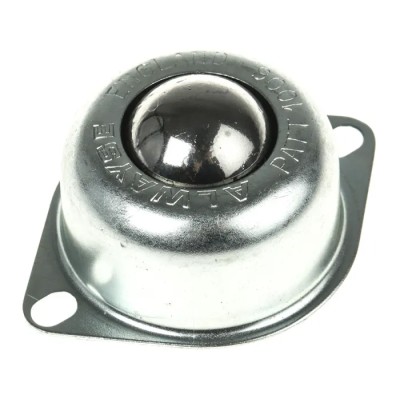 ALWAYSE Ball Transfer Unit with 25.4 mm Diameter Steel 2-Hole Flange Mount 55 kg Load Capacity 100613