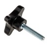 RS PRO Black Phenolic 4-Arm Clamping Knob, M8 Thread Length 40mm, Threaded Stud Mount 686-654