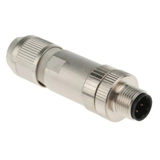 Phoenix Contact Circular Connector, 4 Contacts, Cable Mount, M12 Plug Male, 1.75A, D Coded, IP67, Zinc Housing, SACC 1543223