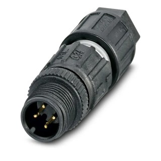 Phoenix Contact Circular Connector M12, 4 Contacts, Cable Mount, Plug, Male, IP65 IP67, Polymer Housing, SACC Series 1641714